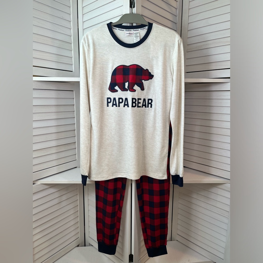 NEW DEARFOAMS PAPA BEAR MENS PAJAMA SET